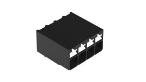 Wire-To-Board Terminal Block, THT, 3.5mm Pitch, Right Angle, Push-In, 4 Poles