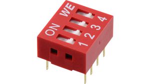 DIP Switch Raised 4-Pin 2.54mm PCB Pins