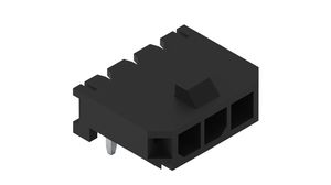 PCB Header, Plug, 5A, 250V, Contacts - 3, Right Angle