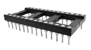 2.54mm Pitch 28 Way, Through Hole Turned Pin IC Dip Socket, 3A
