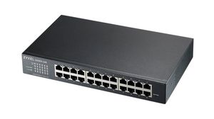 Ethernet-switch, RJ45-portar 24, 1Gbps, Hanterat