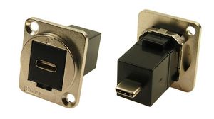 USB Adapter in XLR Housing, USB-C Socket - USB-C Plug