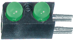 LED dioda pro desku plošných spojů 3 mm Zelená