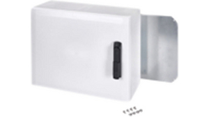 Cabinet, PC-Grey cover with window, 2-point locking, hinges on the short side, 600x800x300mm