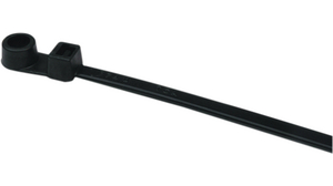 Cable Tie with Mounting Head 160 x 3.5mm, Polyamide 6.6, 135N, Black, Pack of 100 pieces