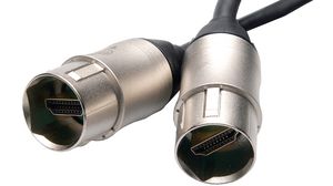 HDMI Kábelszerelvény, HDMI, Dugó, Érintkezők száma - 1