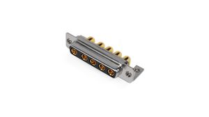 D-Sub Connector, Angled, Socket, 5W5, Signal Contacts - 0, Special Contacts - 5