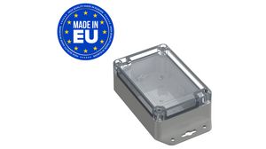 Plastic Enclosure with Clear Lid Universal 120x80x45mm Light Grey ABS / Polycarbonate IP65 / IK07