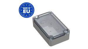Plastic Enclosure with Clear Lid Universal 125x75x37mm Light Grey ABS / Polycarbonate IP65 / IK07