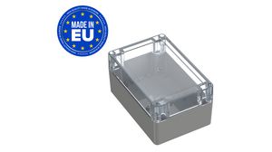 Plastic Enclosure with Clear Lid Universal 150x100x75mm Light Grey ABS / Polycarbonate IP65 / IK07