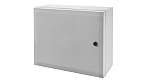 Cabinet, Polycarbonate, 1-point locking,Hinges on the short side, 200x300x150mm, Light Grey, IP66