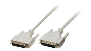 Serial Cable D-SUB 25-Pin Male - D-SUB 25-Pin Male 3m Grey