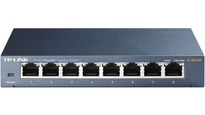 Ethernet-Switch, RJ45-Anschlüsse 8, 1Gbps, Unmanaged