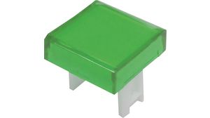 Cap Square 15x15mm Green