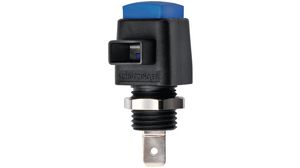 Quick-release terminal 4mm 16A 300V Blue