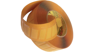 Double-Sided Adhesive Tape, 25mm x 12m, Translucent Yellow