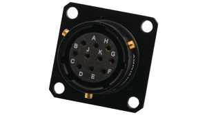 Panel-mount socket, MIL-C-26482 Series I, Receptacle / Socket, 14-19, 7.5A