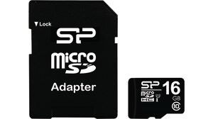 Carte mémoire, microSD, 16GB, 40MB/s, Noir