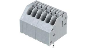 Wire-To-Board Terminal Block, THT, 2.5mm Pitch, 45 °, Spring Clamp, 6 Poles