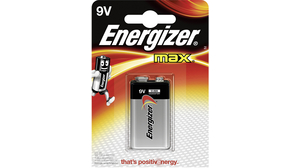 Primary Battery, Alkaline, E, 9V, MAX
