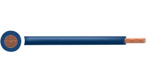 Flexibele gevlochten draad PVC, 0.75mm², Blank koper, Blauw, H05V2-K, 100m