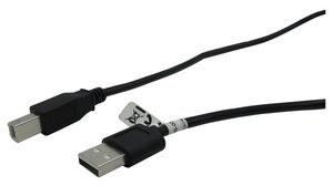 Cable, USB-A Plug - USB-B Plug, 4.5m, USB 2.0, Black
