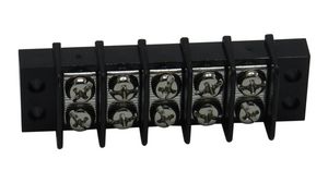 Bornier de raccordement pour montage sur châssis, Noir, 20A, 300V, Pôles - 5