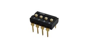 DIP Switch, Slide, 4 Positions, 2.54mm, PCB Pins
