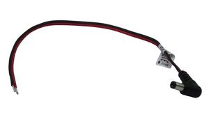 Kabel przyłączeniowy prądu stałego, 2.1x5.5x9.5mm Wtyk - Nieosłonięte końcówki, Kątowy, 300mm, Czarny / czerwony