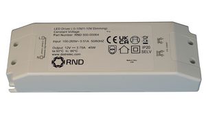 LED Driver, Constant Voltage, 45W 3.75A 12V IP20
