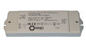 LED Driver, DALI 2 Dimmable CV, 30W 1.25A 24V IP20