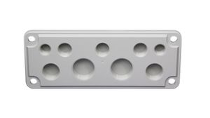 Cable Grommet Plate Set, Size 2, 2x M16, 3x M20, 2x M25, 2x M32, Polycarbonate, Grey