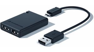 USB Hub, USB-C Socket, 2.0, USB Ports 2, USB-A Socket / RJ45 Socket