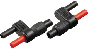 Adapter, BNC-aljzat - 2db banándugó 600V Fekete / Vörös 2 darabos csomag