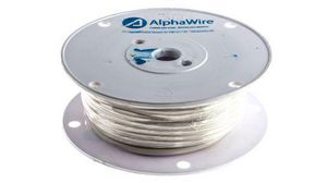 Premium Series White 3.3 mm² Hook Up Wire, 12 AWG, 65/0.25 mm, 30m, Silicone Rubber Insulation