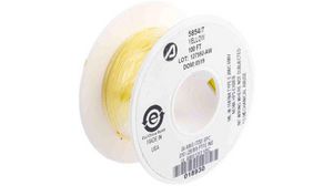 Premium Series Yellow 0.23 mm² Hook Up Wire, 24 AWG, 7/0.20 mm, 30m, PTFE Insulation