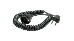 Prodlužovací kabel IP20 PVC Zástrčka DE typ F (CEE 7/7) - Zásuvka DE typ F (CEE 7/3) 2m Černá