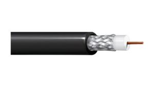 DAS Coaxial Cable RG-58 PVC 4.9mm 52Ohm Bare Copper Black 30.5m