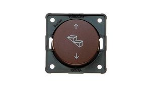 Wall Push-Button Switch Matte with Imprint INTEGRO 1x (ON)-OFF-(ON) Flush Mount 7.5A 24V Brown