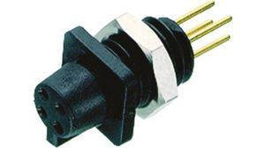 Circular Connector, 5 Contacts, Panel Mount, Subminiature Connector, Plug, Female, IP40, 709 Series