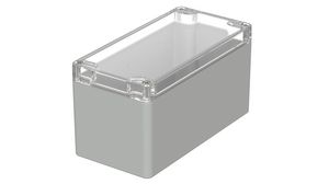 Plastic Enclosure with Clear Lid Euromas 80x160x85mm Light Grey Polycarbonate IP66