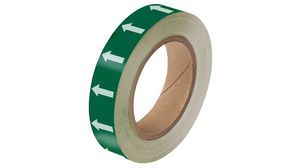Marking Tape with Directional Arrows, 25mm x 33m, Green / White