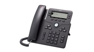 IP-Telefon mit Netzteil, 2x RJ45 / RJ9, schwarz