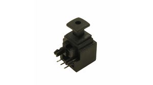 Optical Connector with Cover, Right Angle, Socket, Black