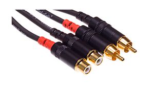 Audio Cable, Stereo, 2x RCA Plug - 2x RCA Socket, 5m