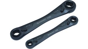 X6 4-in-1 Black Oxide Ratcheting Metric Wrench Set 209.5 mm