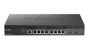 Ethernet Switch, RJ45 Ports 8, Fibre Ports 2SFP, 10Gbps, Layer 2 Managed