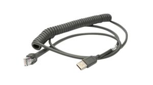 USB-A Cable,Coilled, 2.4m, PD8500 / PD9500 / PD9531