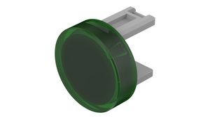 Čočka spínače Kruh 15.8mm Transparentní zelená Plast Řada EAO 01