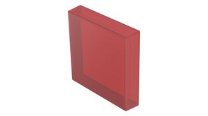 Switch Lens Square Red Transparent Plastic EAO 04 Series